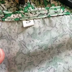 Temu Dresses Temu Green White Ditsy Floral Vneck Summer Dress